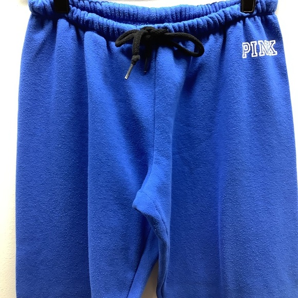 Victoria's Secret PINK Size XS Vibrant Blue Sweatpants W/Lace Design On Ankle. - Picture 5 of 6